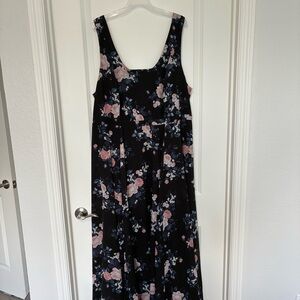 Torrid Black Floral Long Dress Women’s 4X